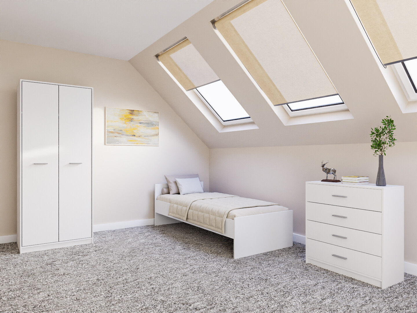 Ensemble de chambre Novsore 151 (Blanc)
