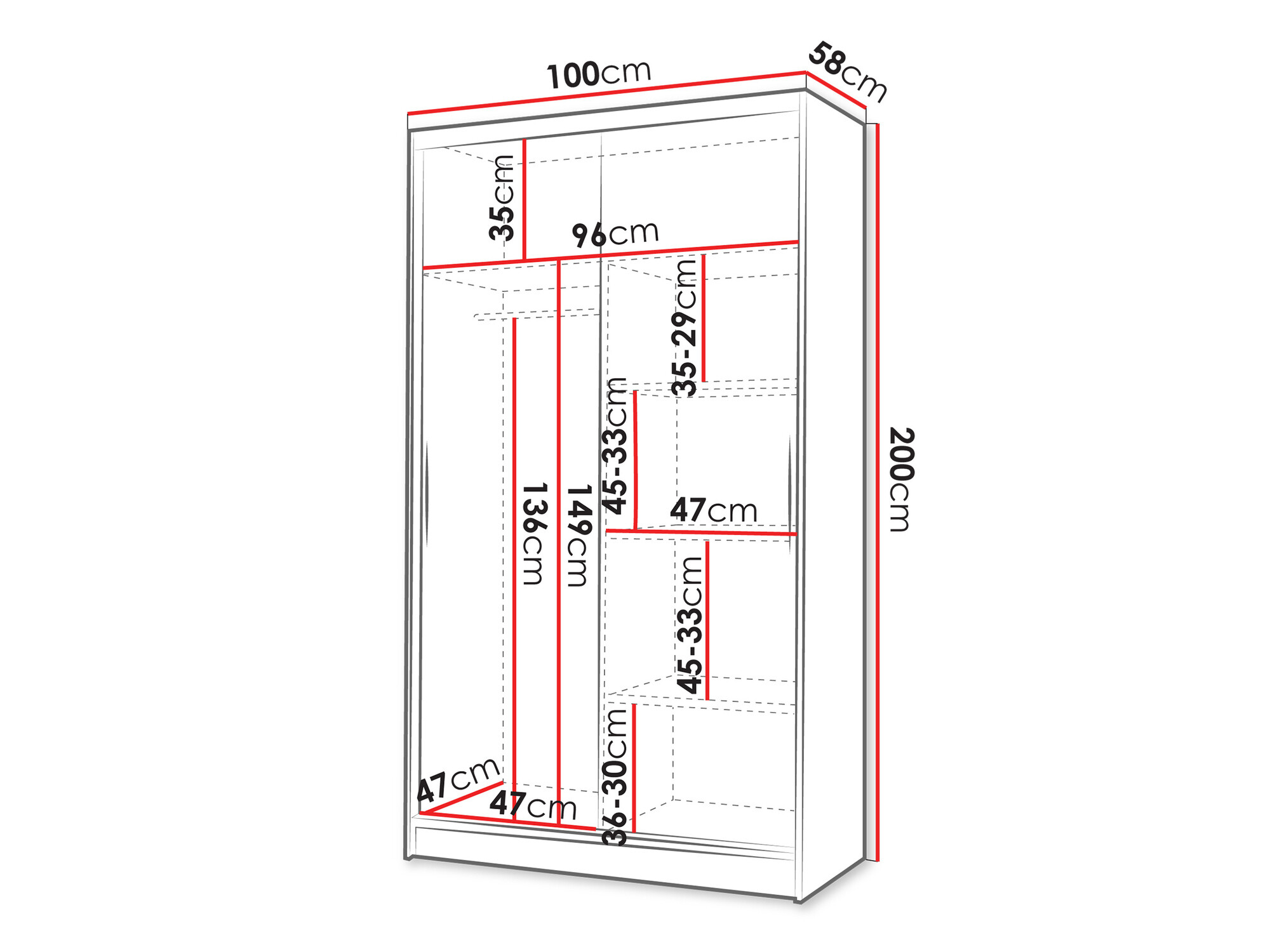 Armoire Closico 163 (Blanc)