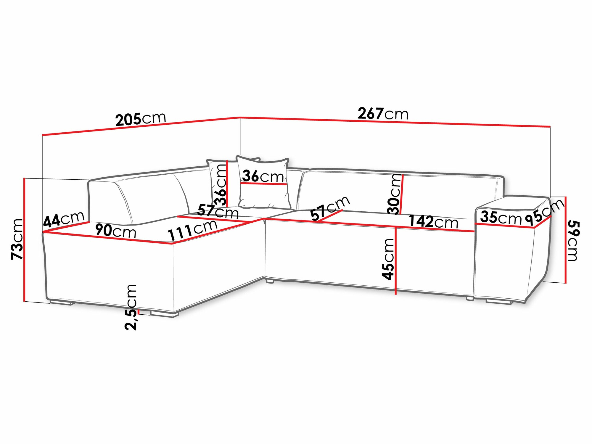 Canapé d'angle Comfivo 289 (Poso 14)