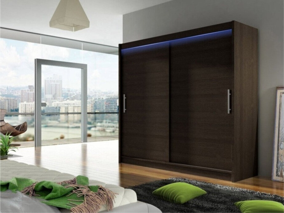 Armoire Closico 100 (Chêne foncé)