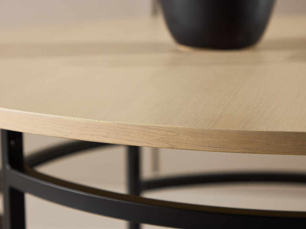 Table basse Dallas 4696 (Noir + Brun clair)