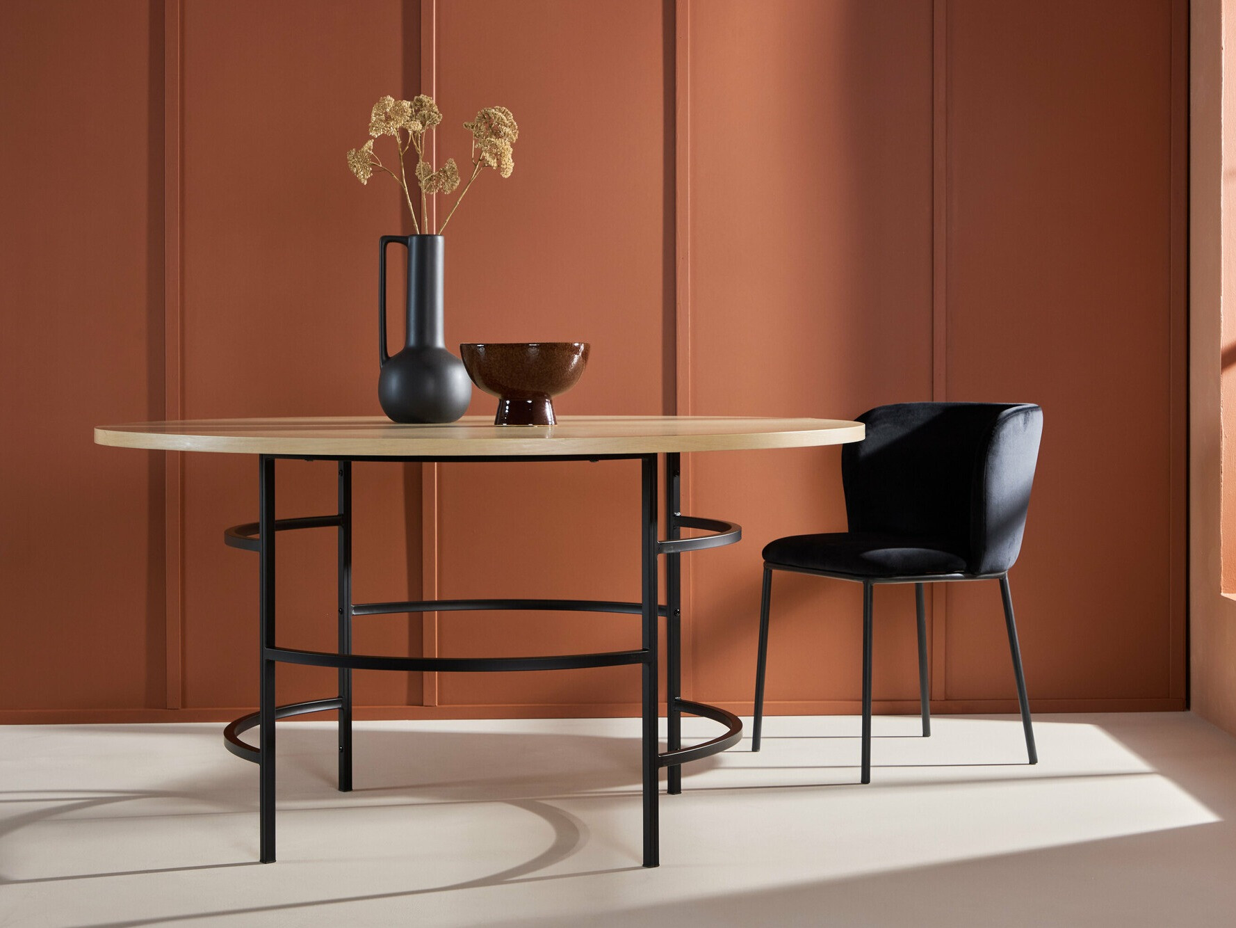Table Dallas 4695 (Noir + Brun clair)