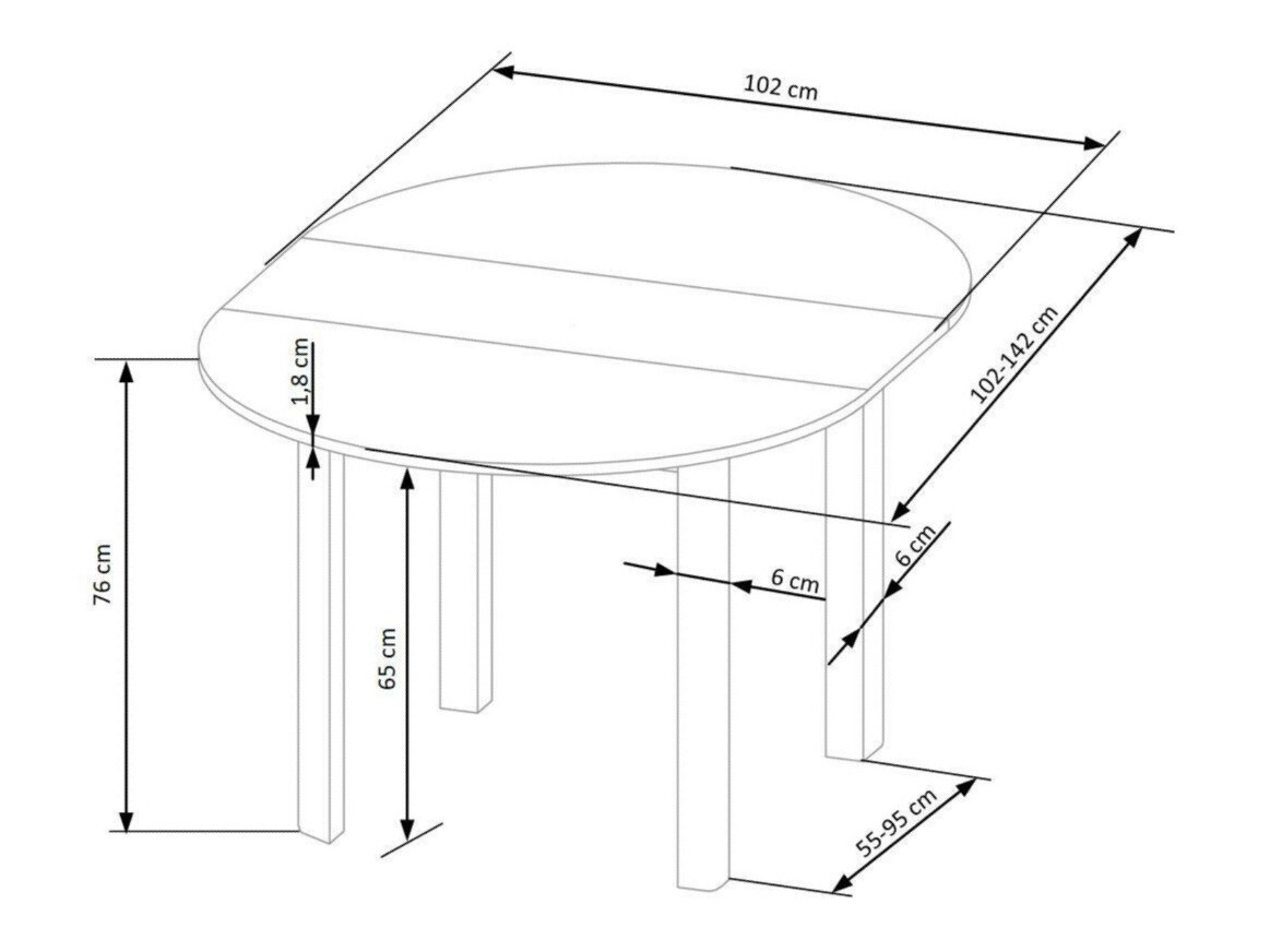 Table Houston 961 (Blanc)