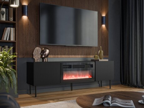 Meuble TV Charlotte 210 (Noir)