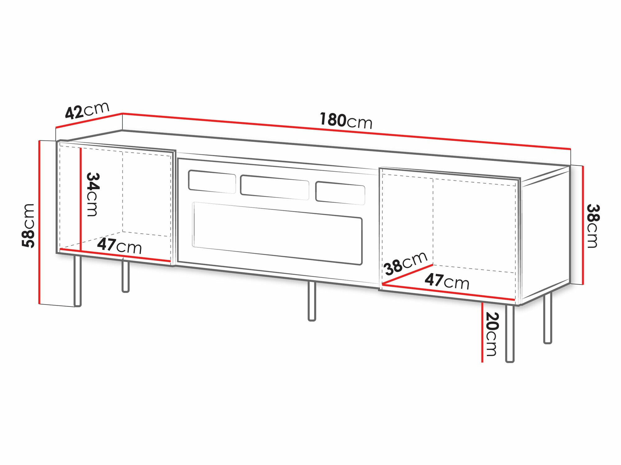 Meuble TV Ratio (Noir)