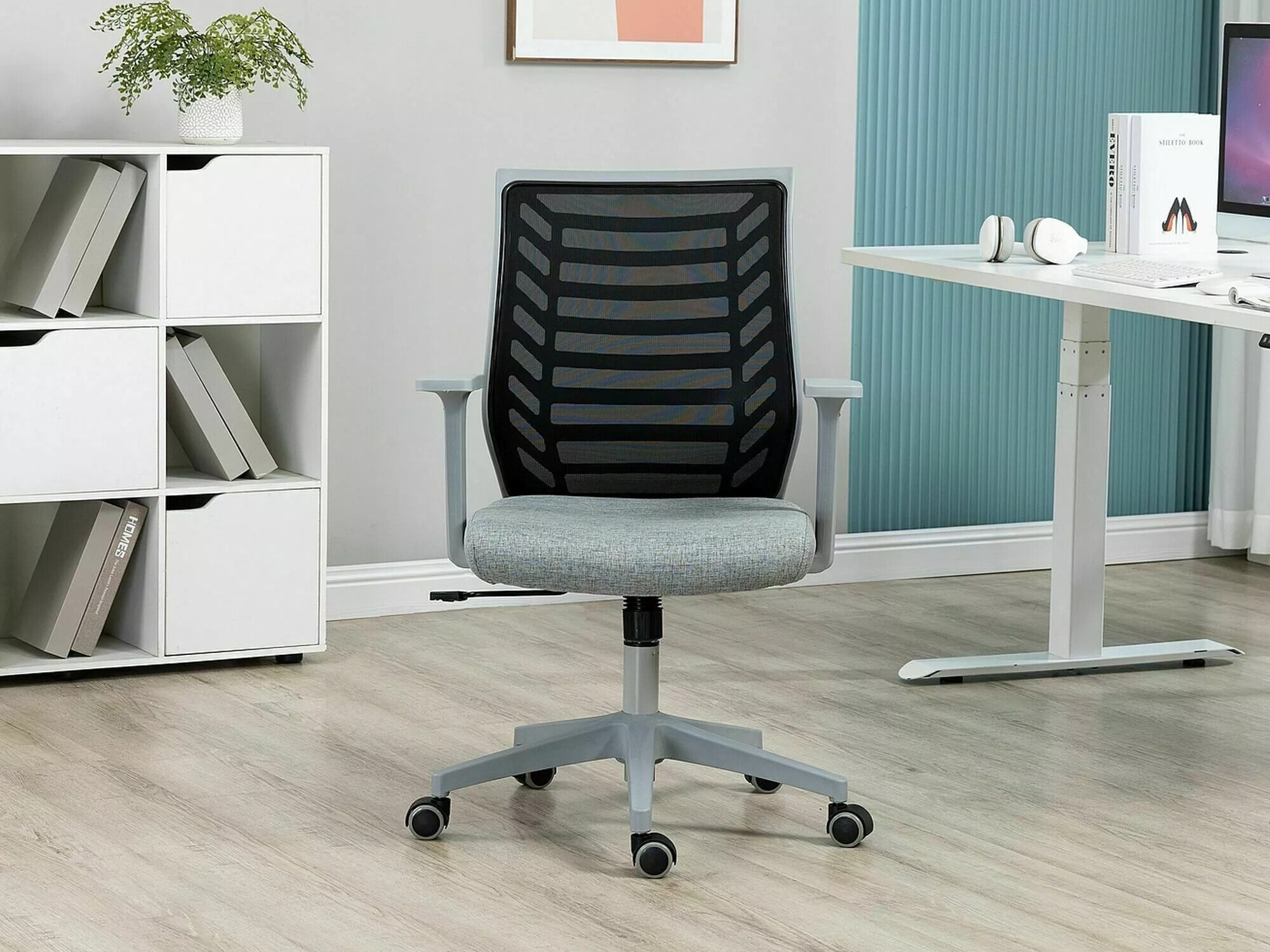 Chaise de bureau Detroit 694 (Gris + Noir)