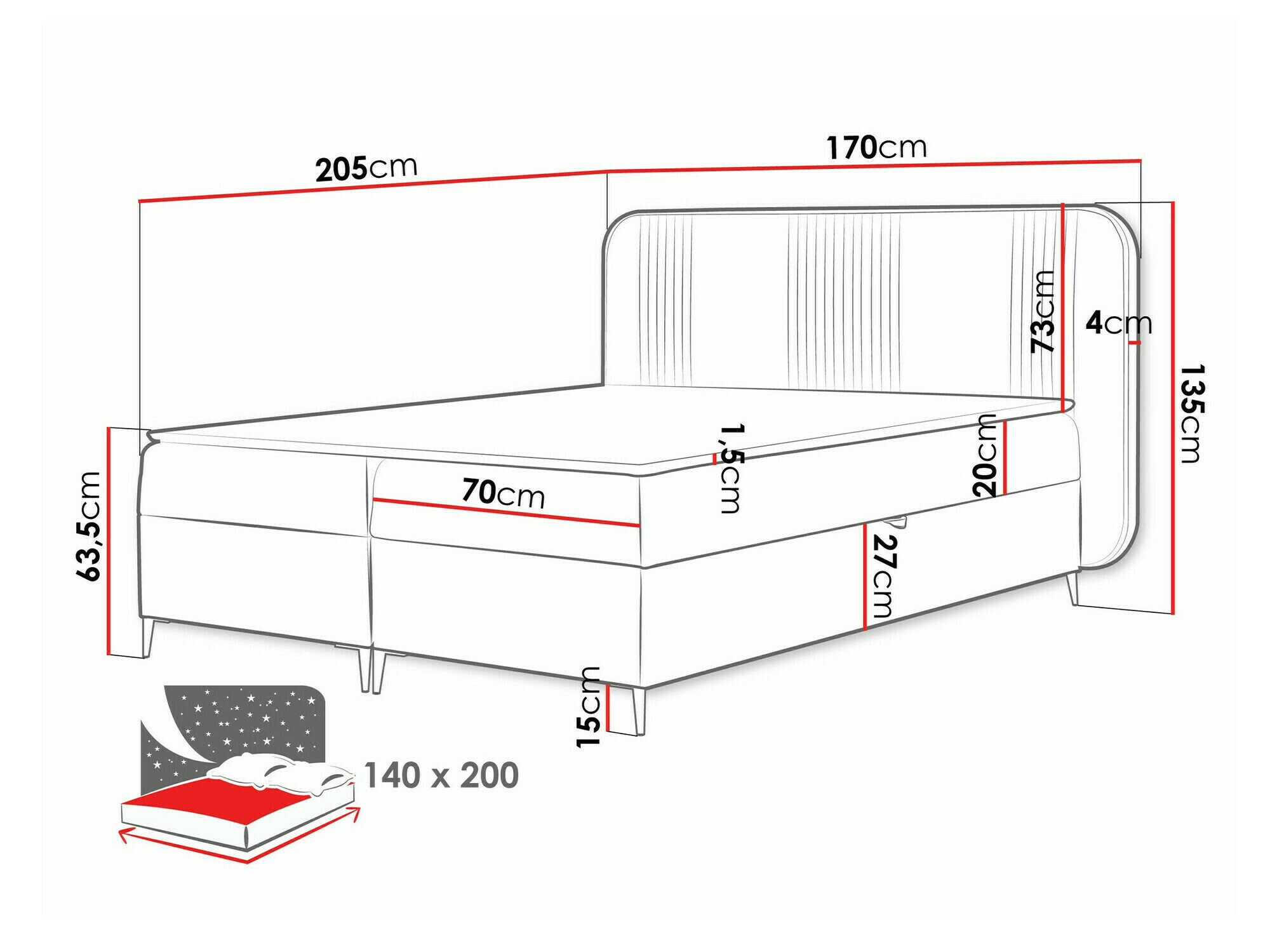 Lit boxspring Sonus (Magic Velvet 2216)