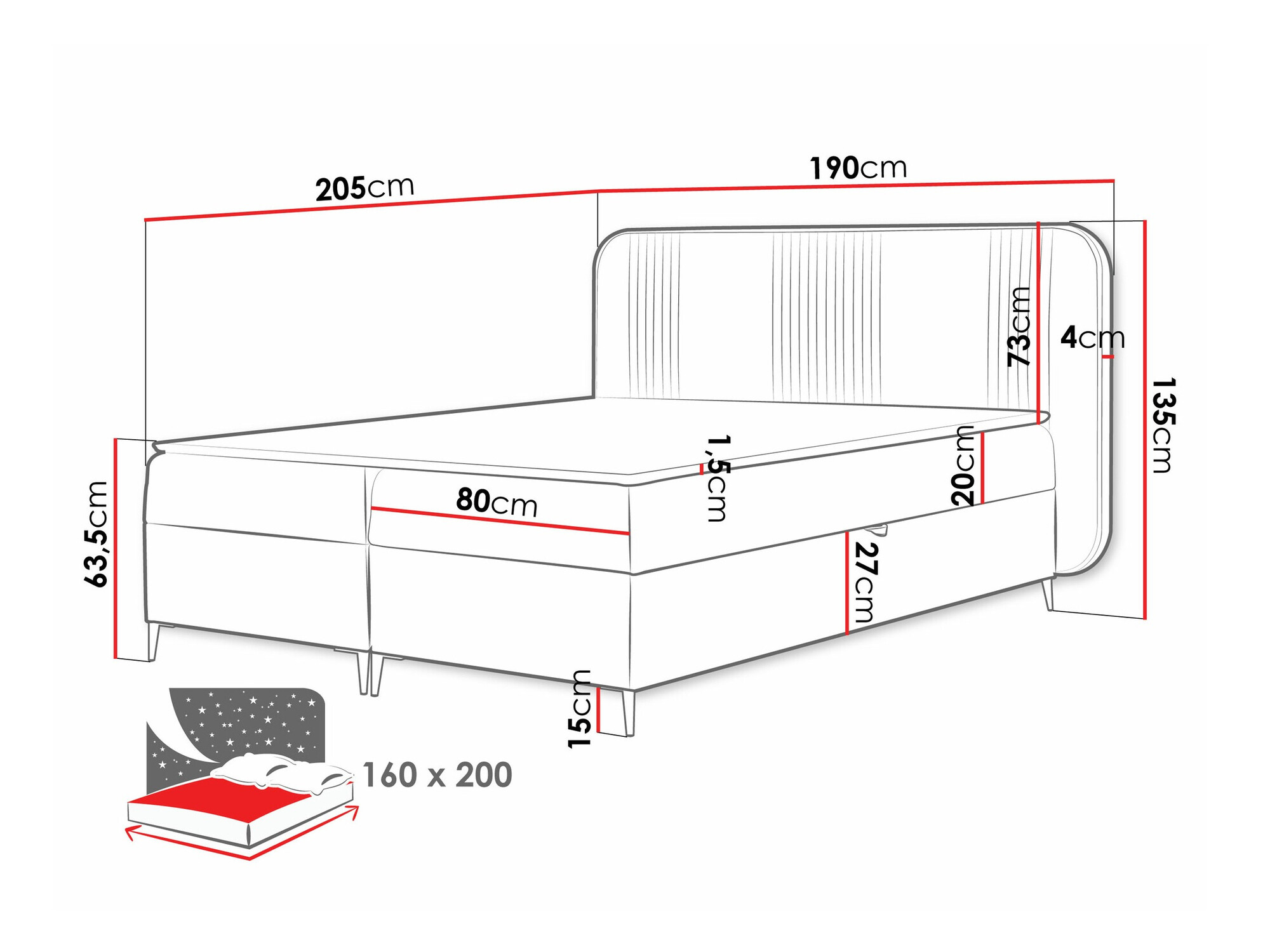 Lit boxspring Sonus (Magic Velvet 2217)