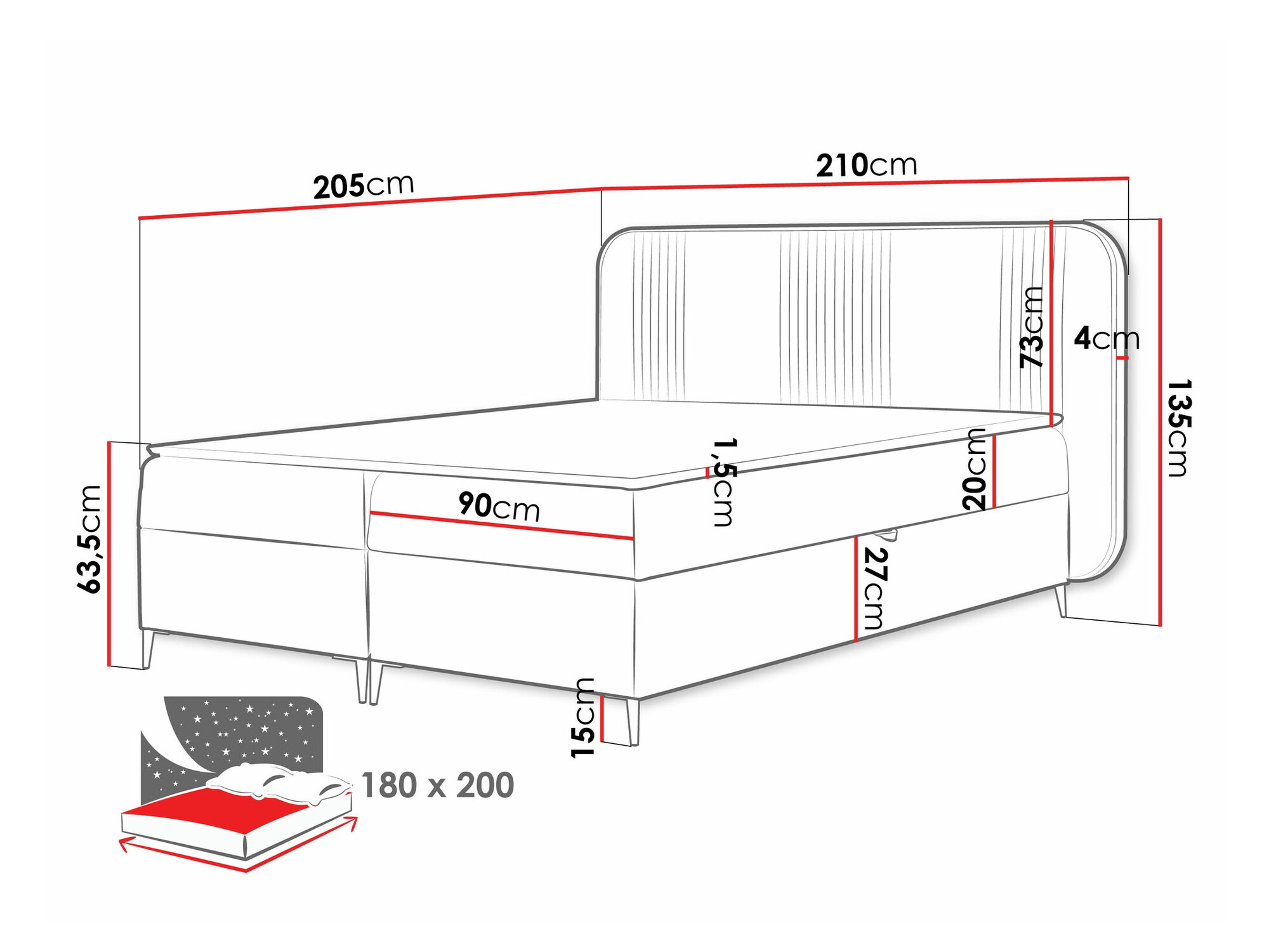 Lit boxspring Sonus (Magic Velvet 2217)