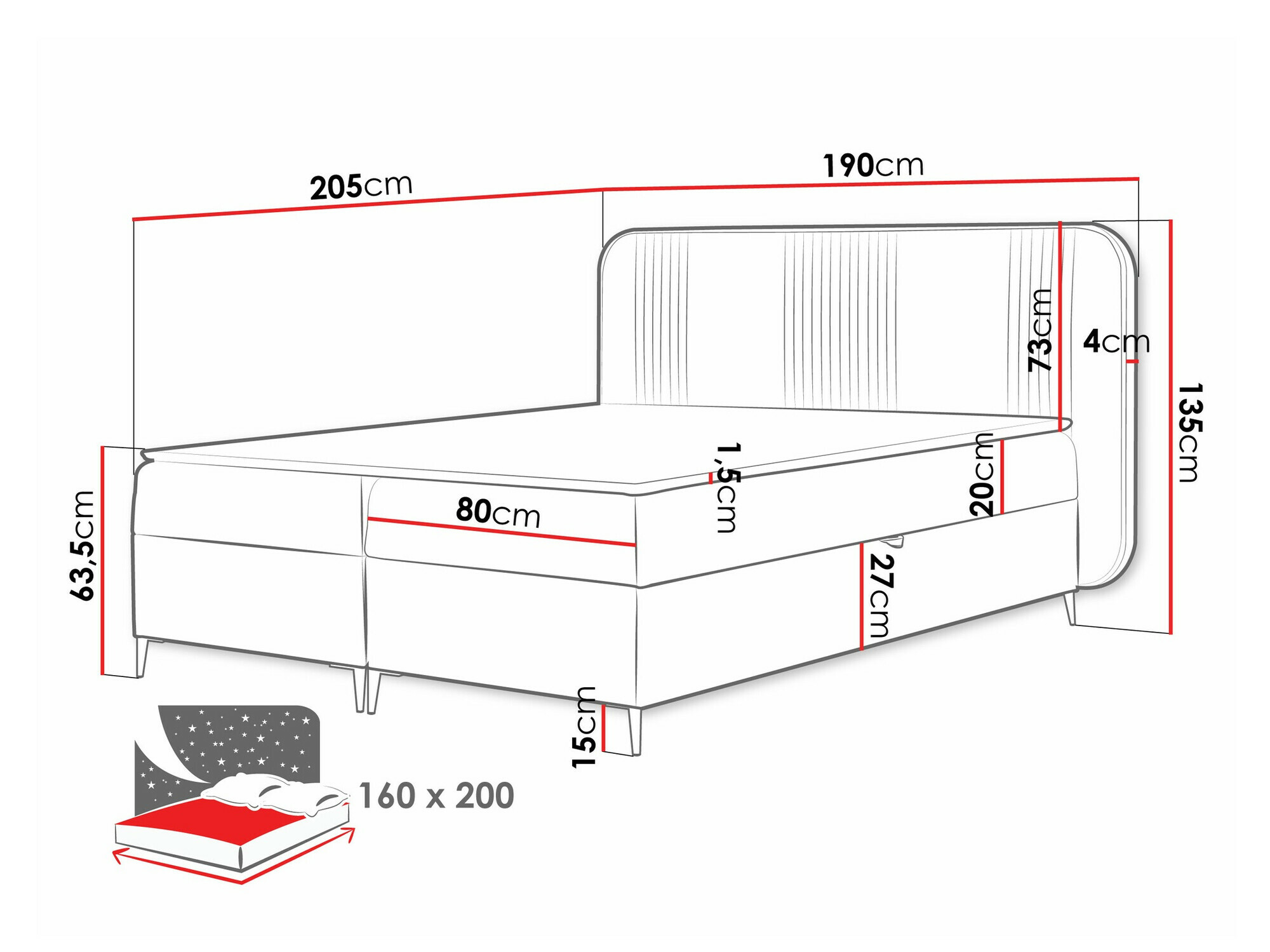 Lit boxspring Sonus (Magic Velvet 2225)