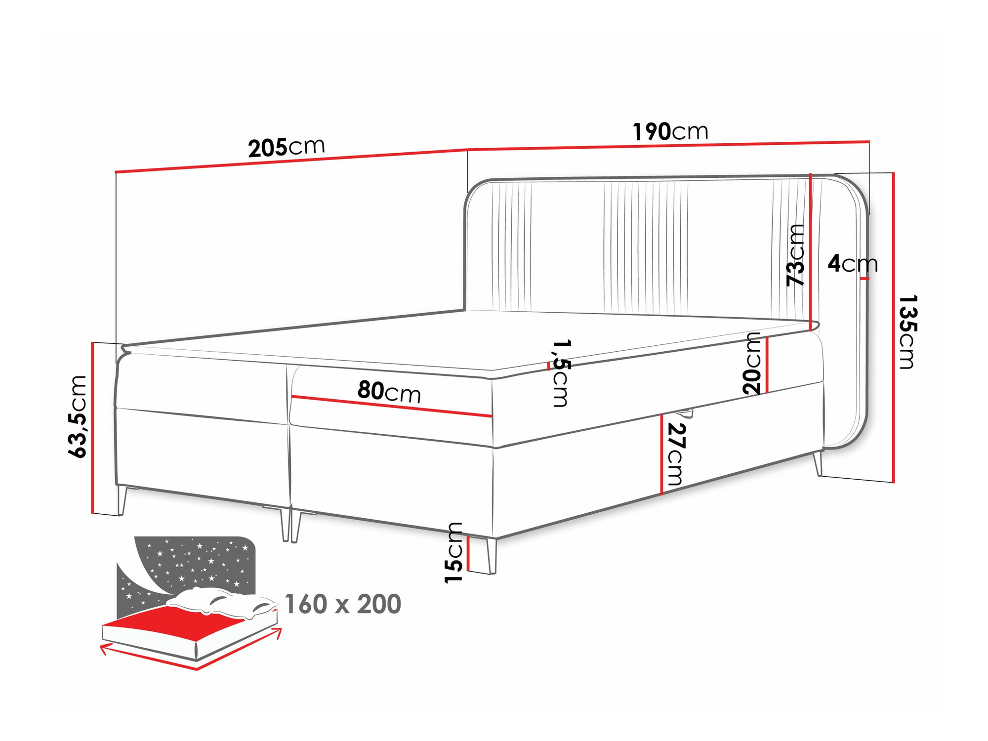 Lit boxspring Sonus (Magic Velvet 2239)
