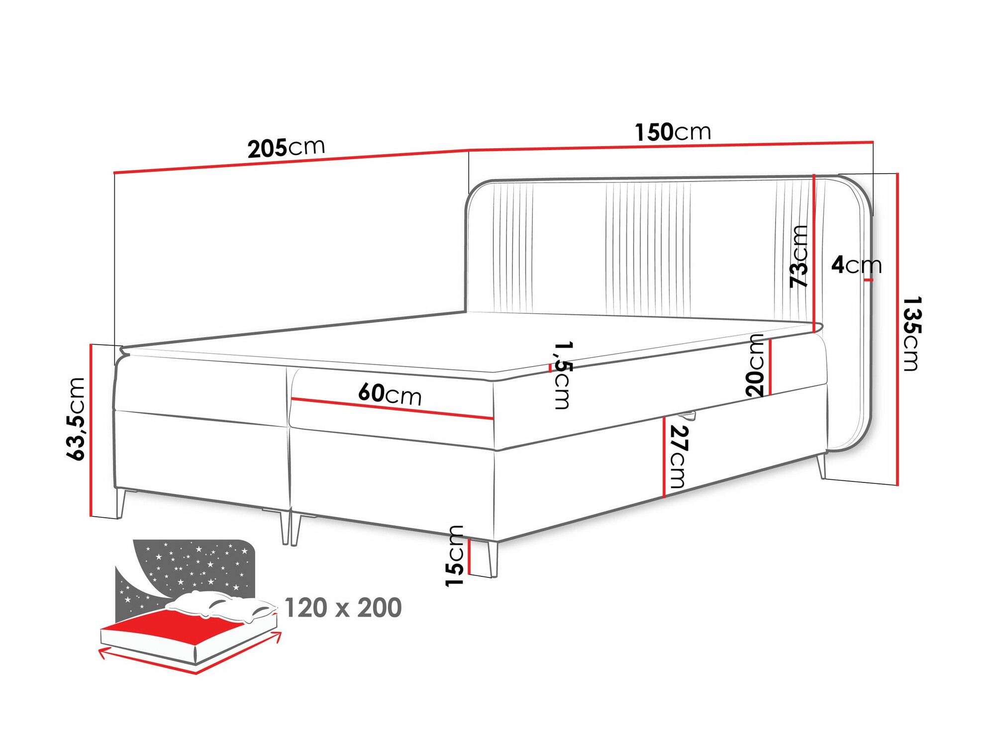 Lit boxspring Sonus (Magic Velvet 2256)