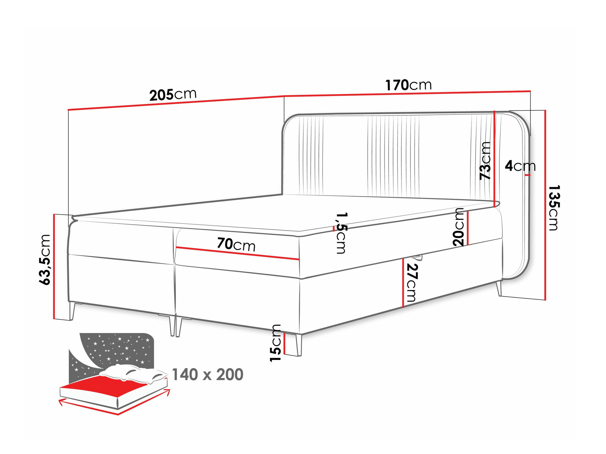 Lit boxspring Sonus (Magic Velvet 2256)
