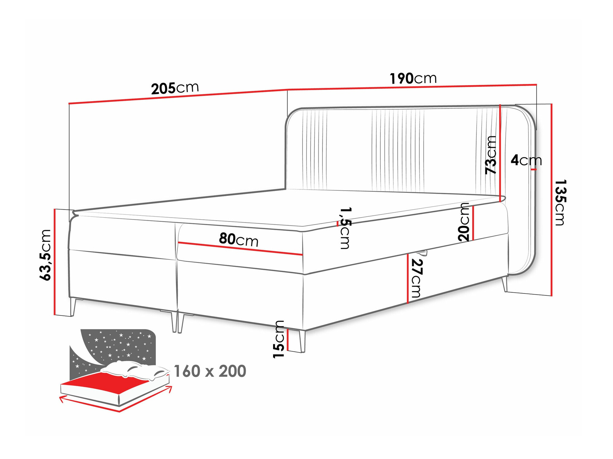 Lit boxspring Sonus (Magic Velvet 2256)
