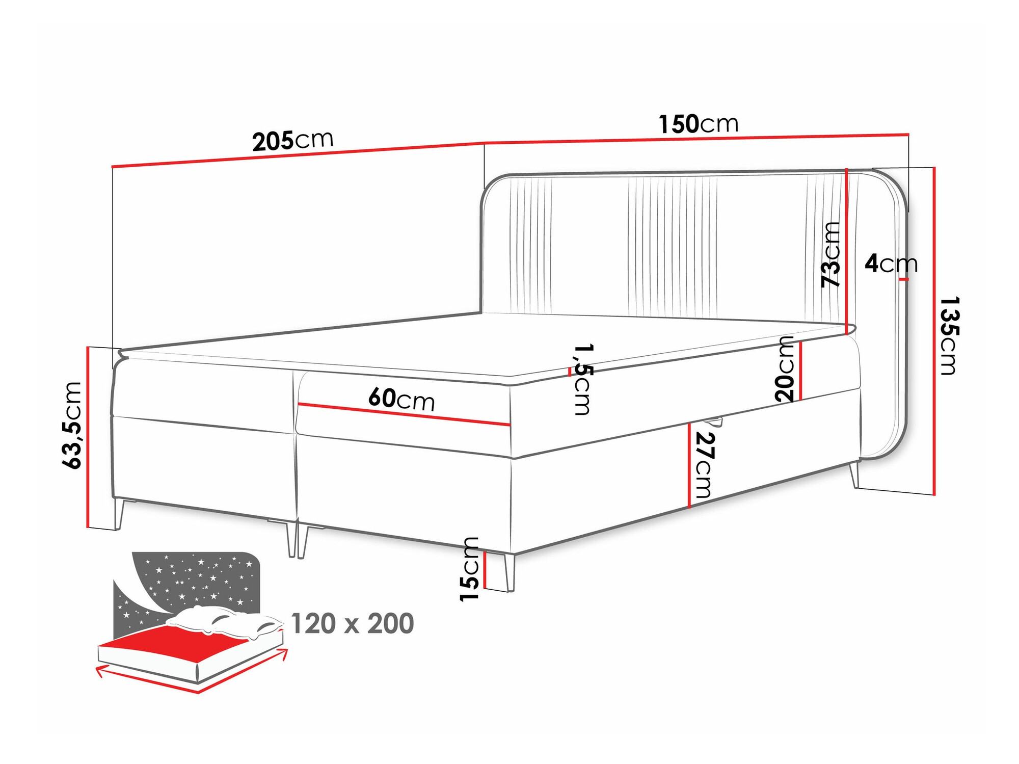 Lit boxspring Sonus (Magic Velvet 2257)