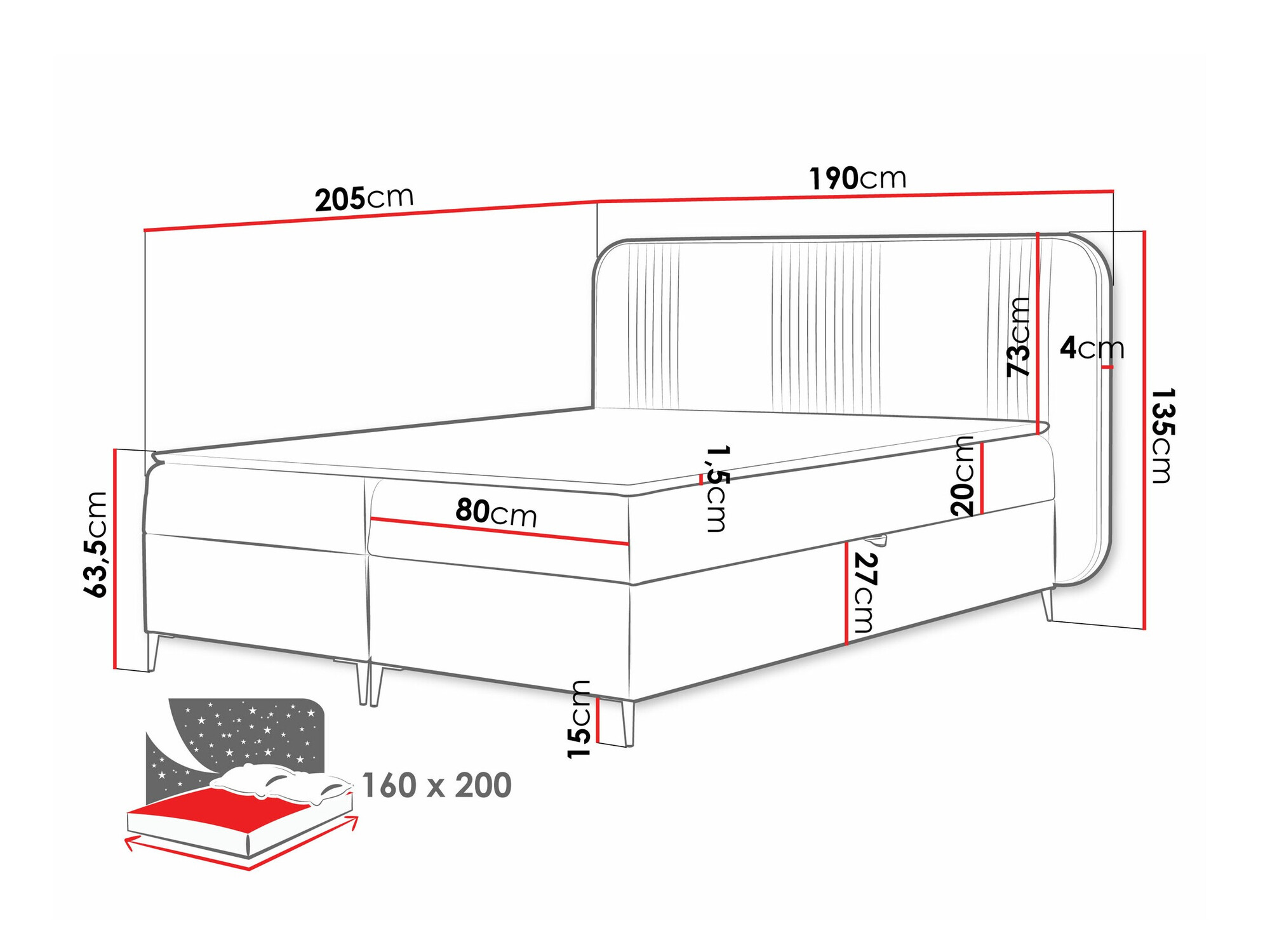 Lit boxspring Sonus (Magic Velvet 2257)