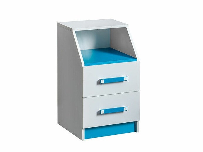 Caisson sous bureau Sorviru 102 (Blanc + Turquoise)