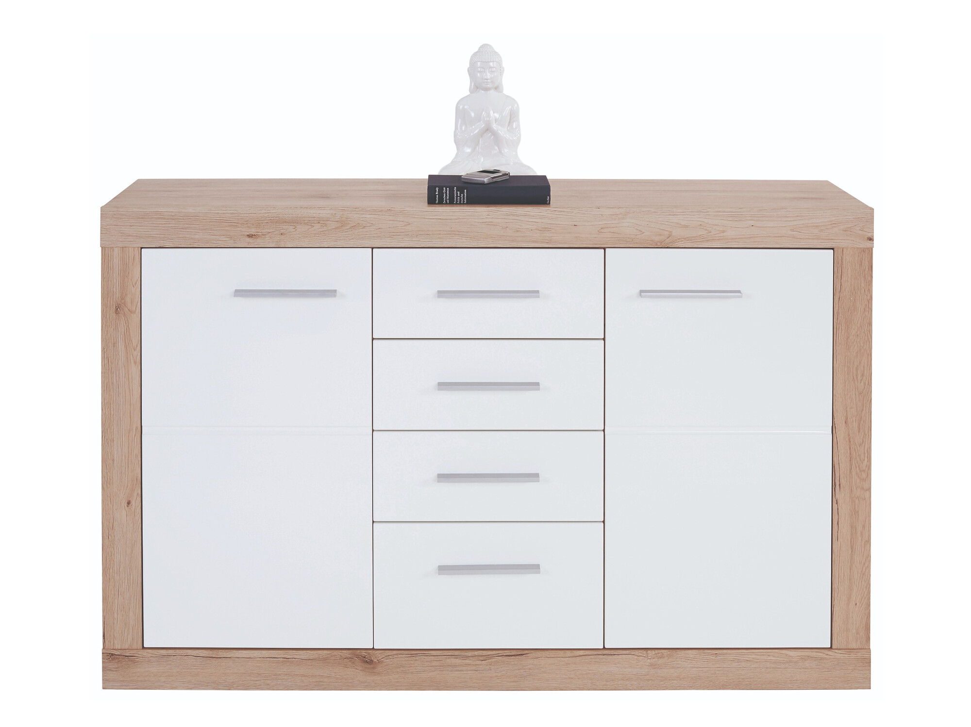 Commode Romfera 100 (Blanc + Chêne de san remo)