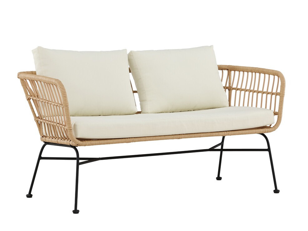 Canapé de jardin Dallas 5187 (Clair bois + Beige)