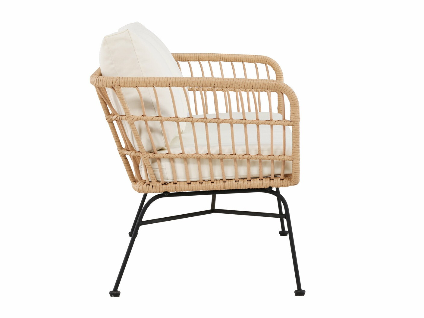 Canapé de jardin Dallas 5187 (Clair bois + Beige)