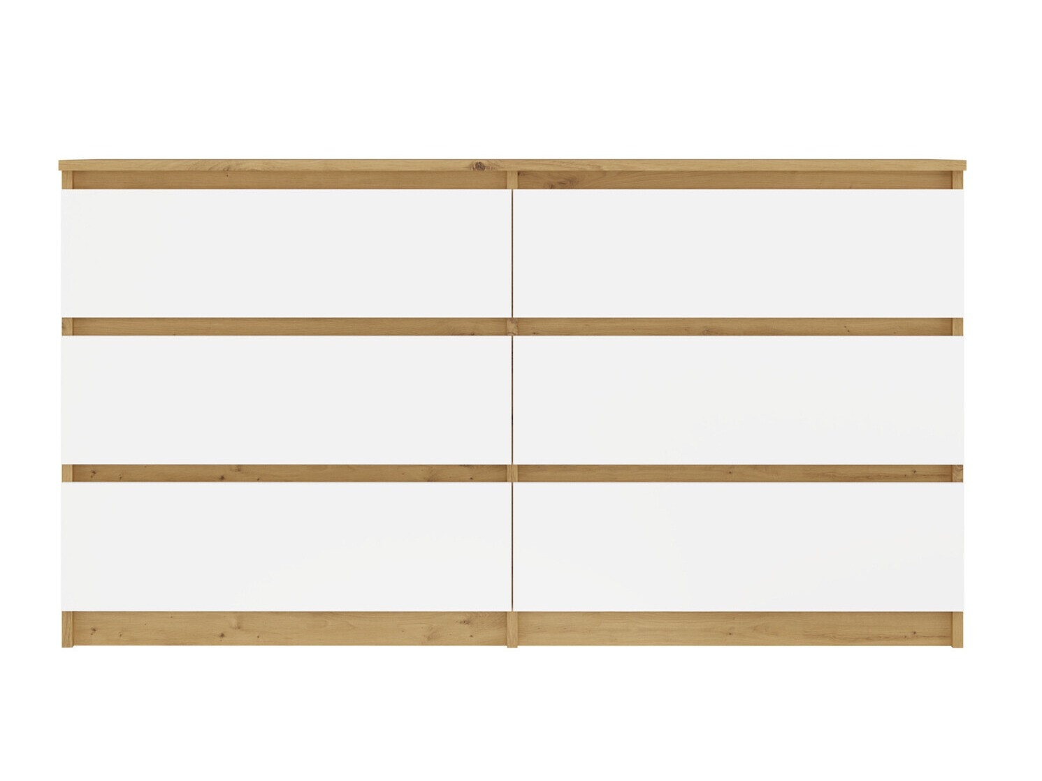 Commode Elbvelu 102 (Chêne Artisan + Blanc)