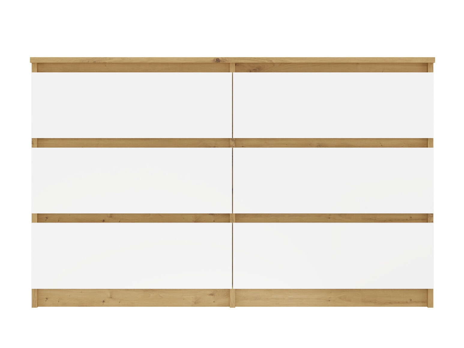 Commode Elbvelu 103 (Chêne Artisan + Blanc)
