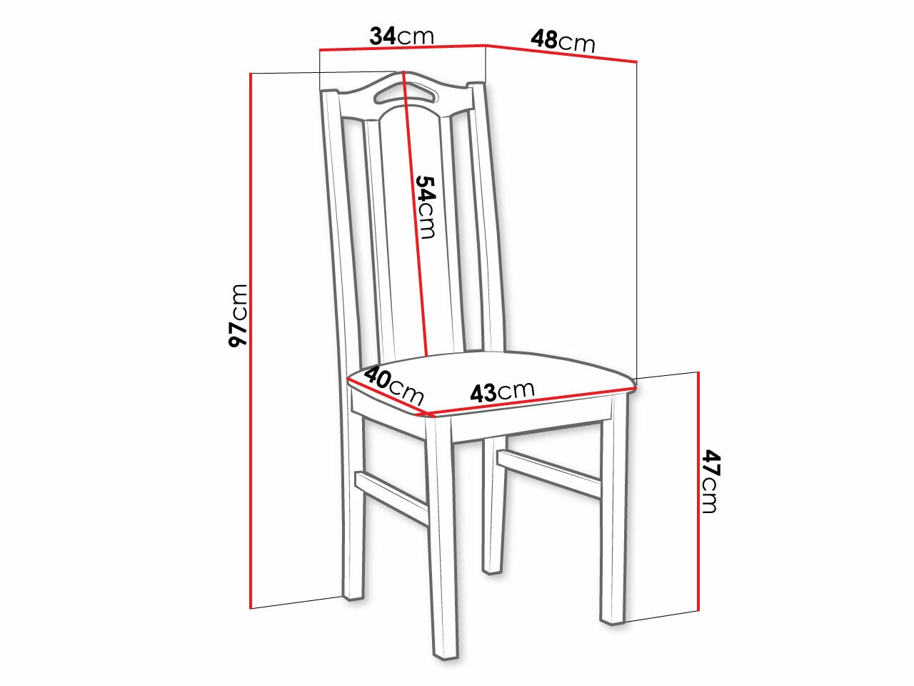 Chaise Victorville 139 (Noyer)