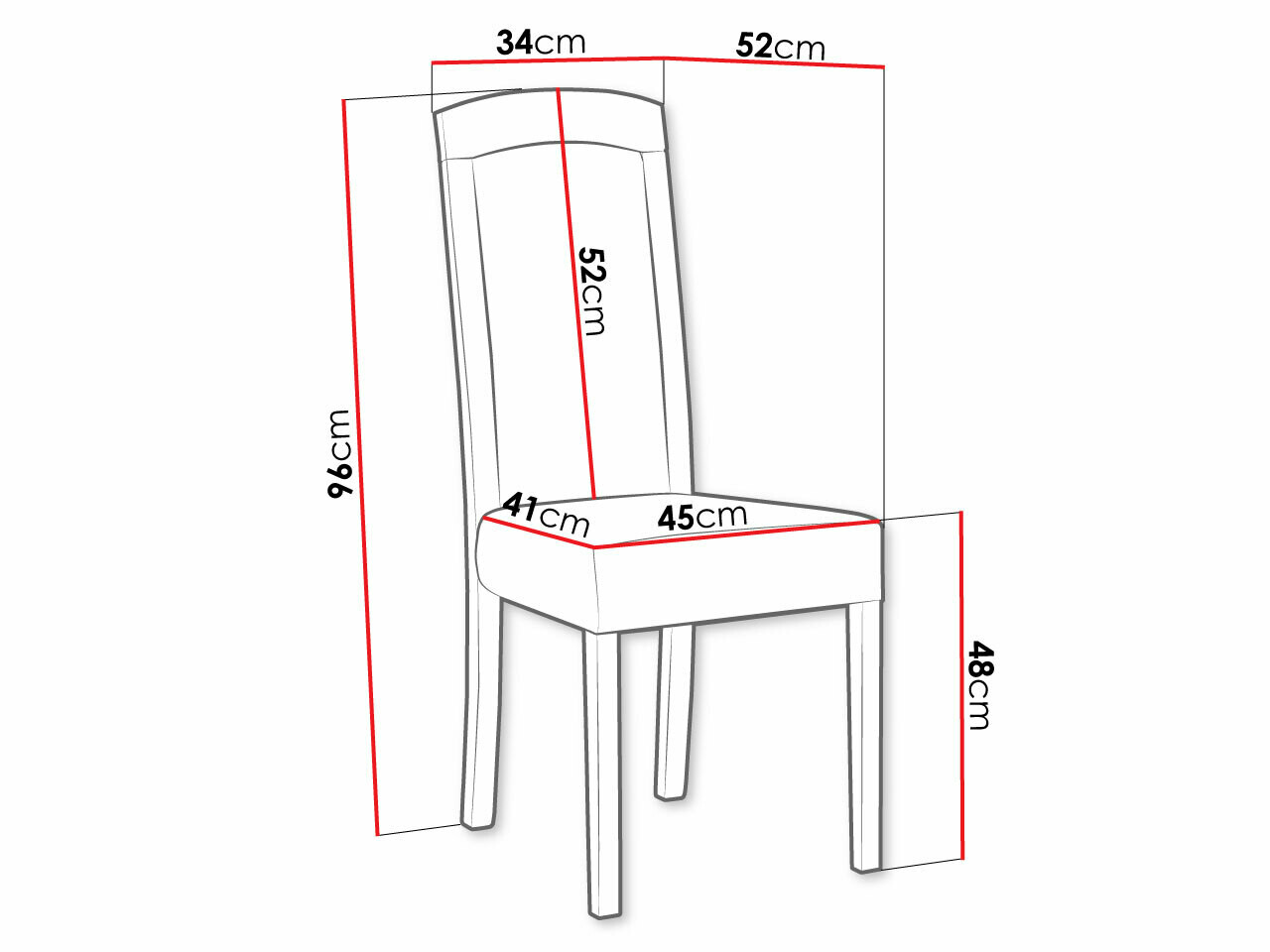 Chaise Victorville 345 (Noyer)