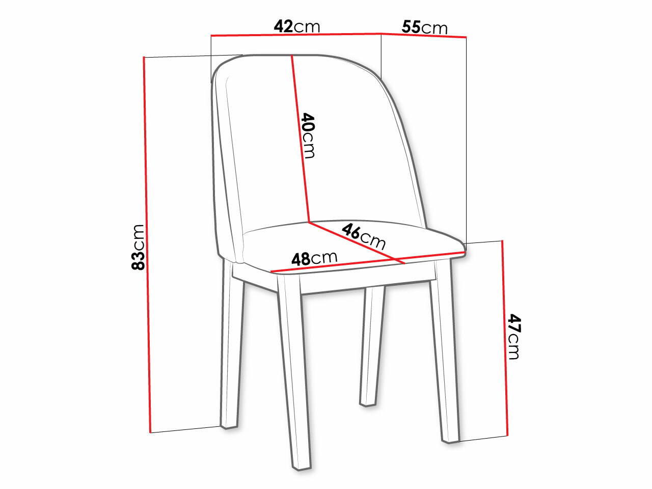 Chaise Victorville 332 (Noyer)