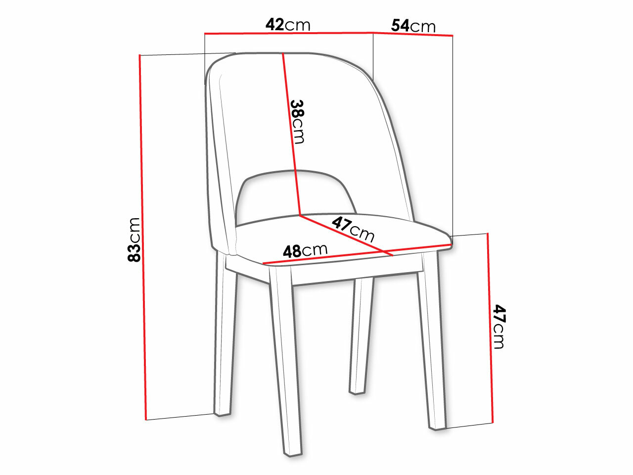 Chaise Victorville 333 (Noyer)