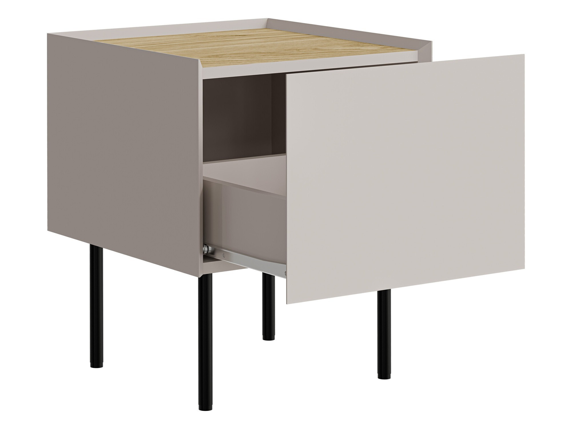 Ensemble de tables de chevet Melbela 108 (Vert olive clair tree + Chêne)