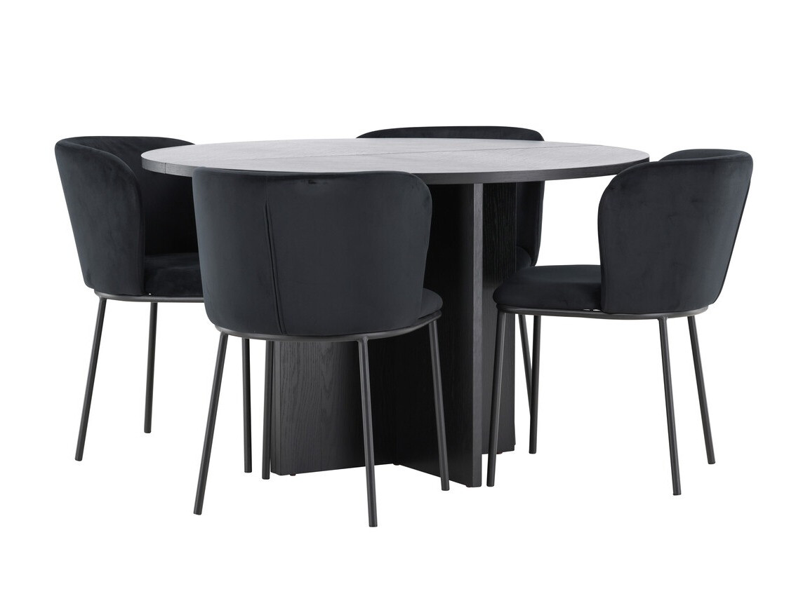 Salle à manger complète Dallas 4761 (Noir)