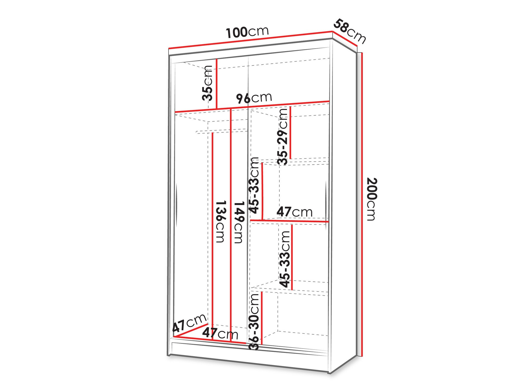 Armoire Closico Fractor V (Blanc)