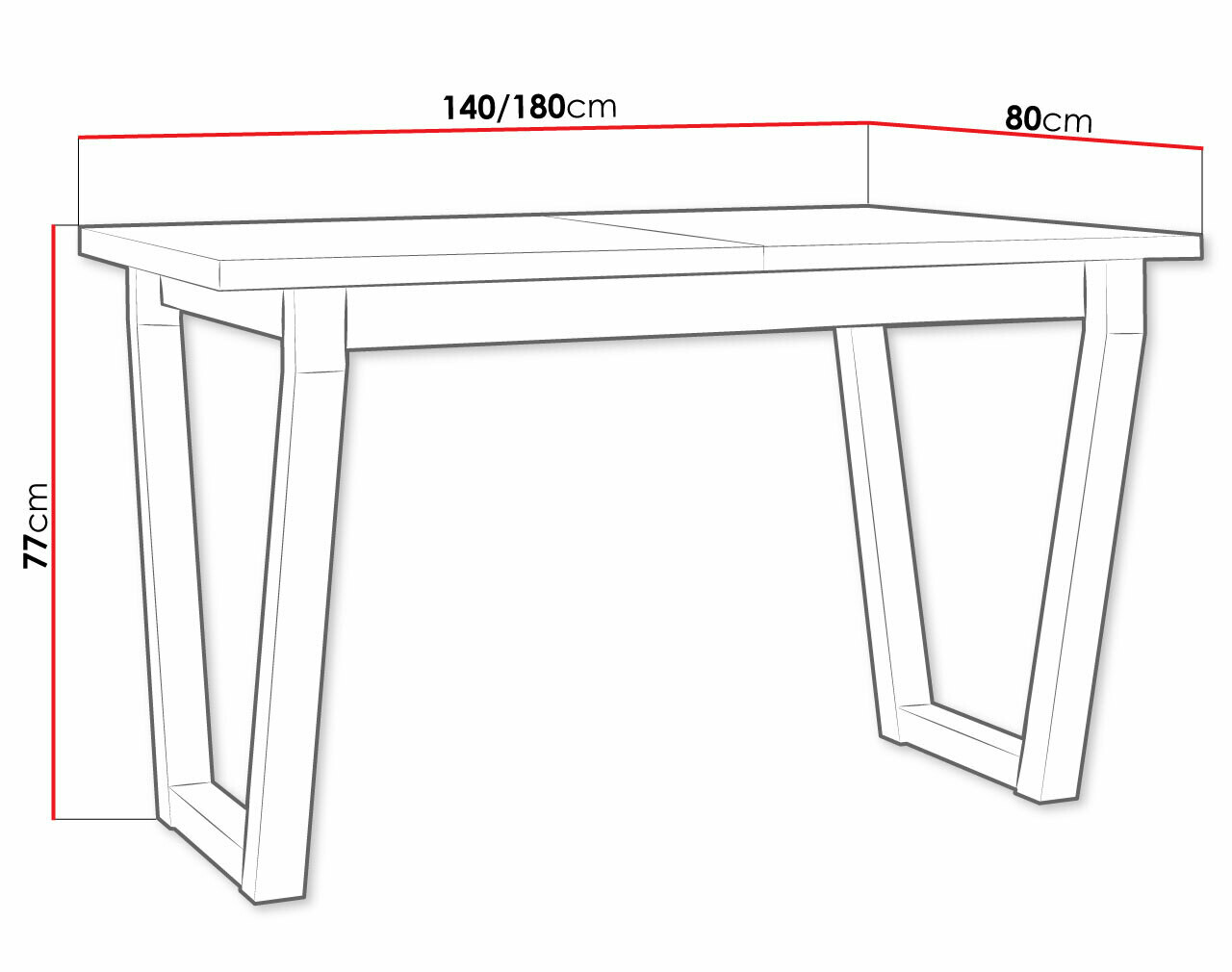 Table Victorville 301 (Noir + Grandson chêne)