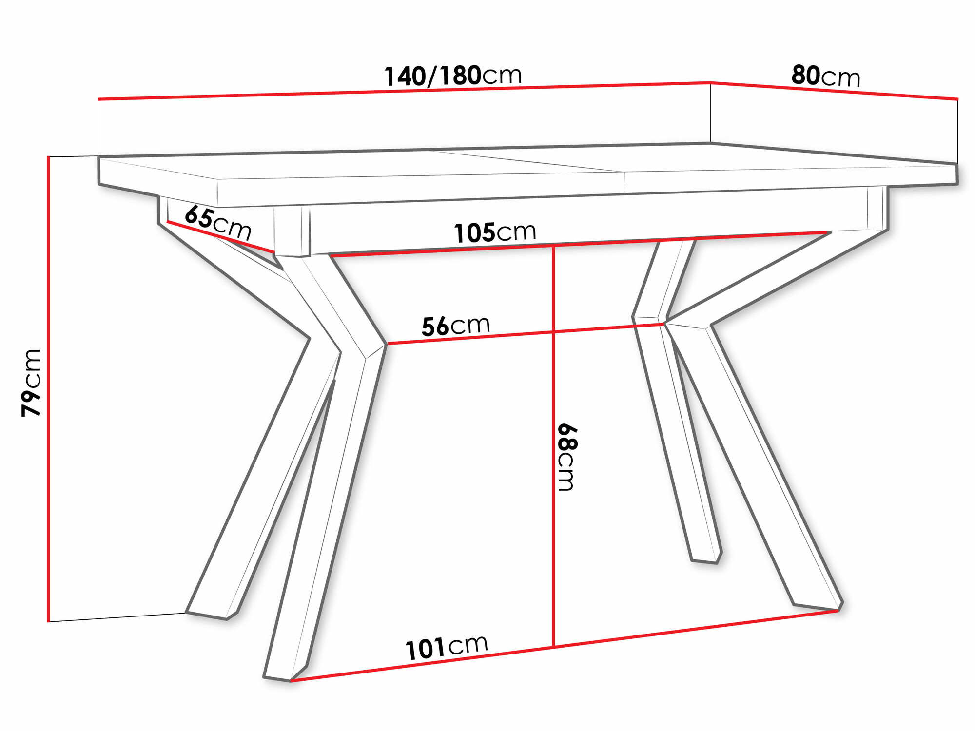 Table Victorville 328 (Noir + Grandson chêne)