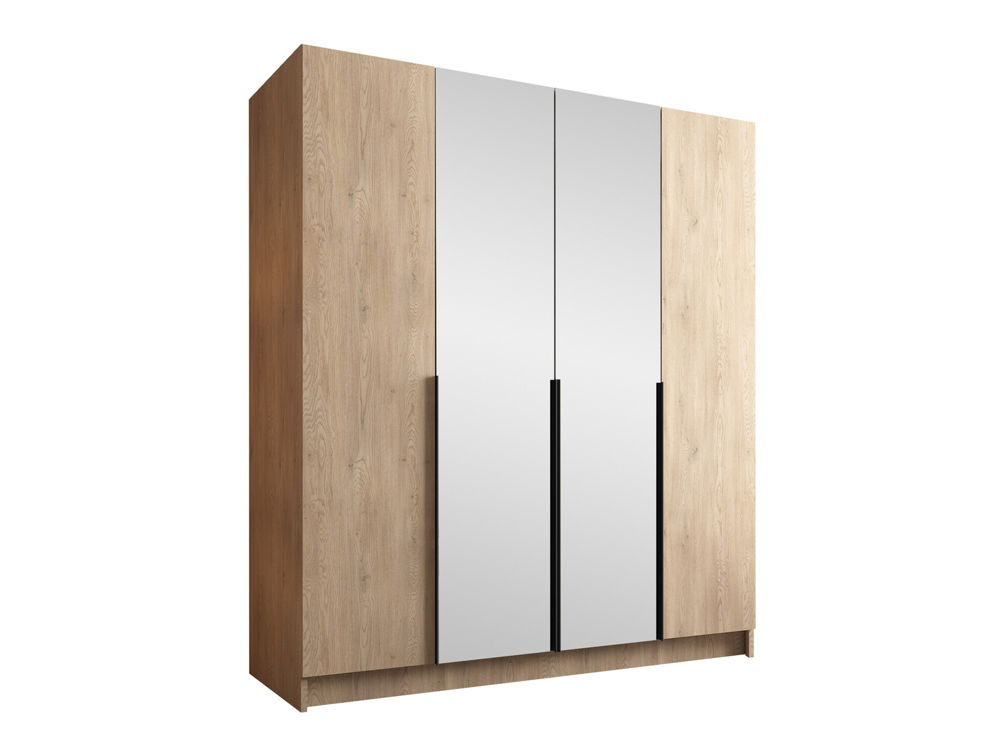Armoire Closico Navor II (Clair bois + Noir)
