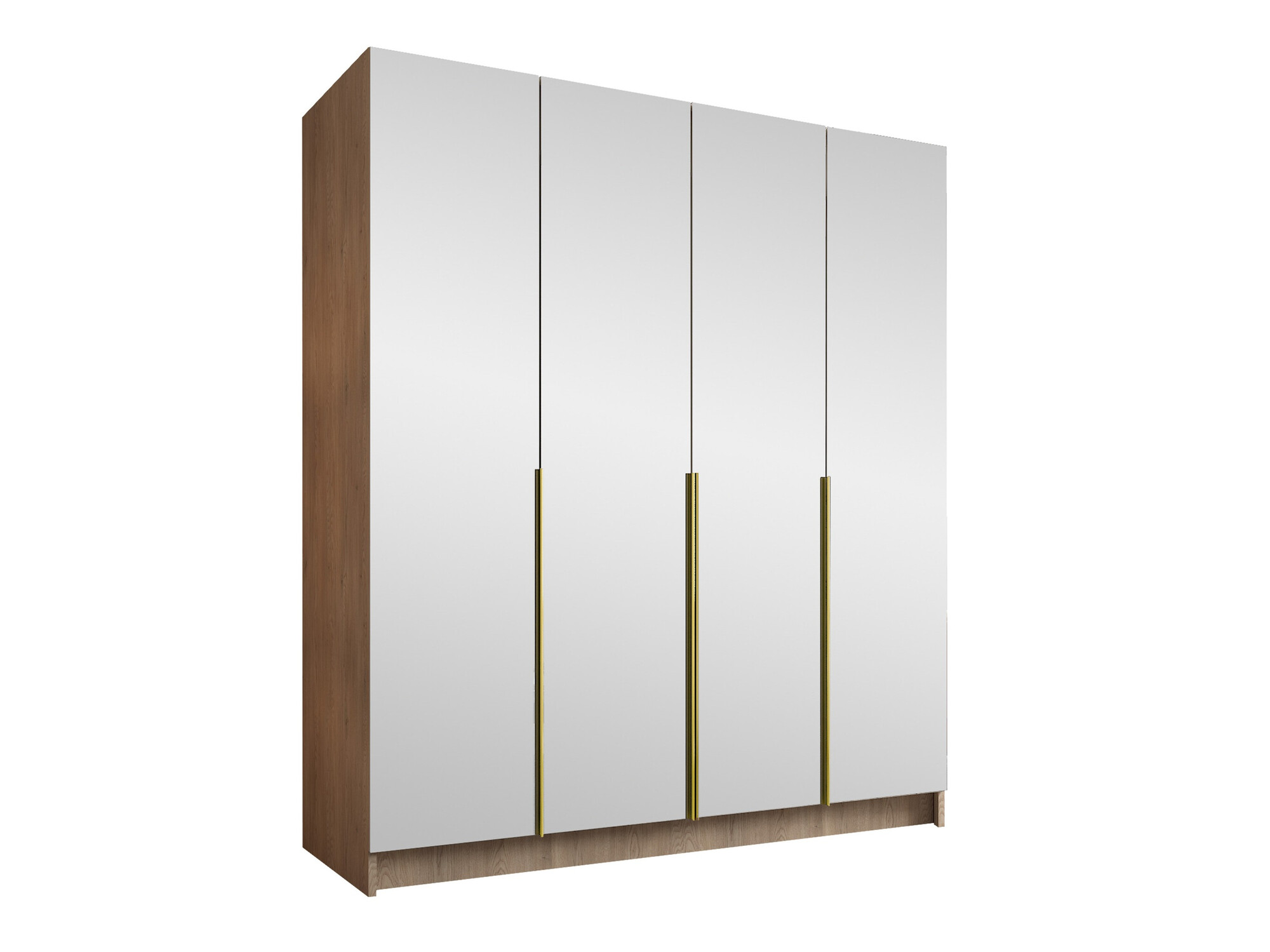 Armoire Closico Navor III (Clair bois + Doré)