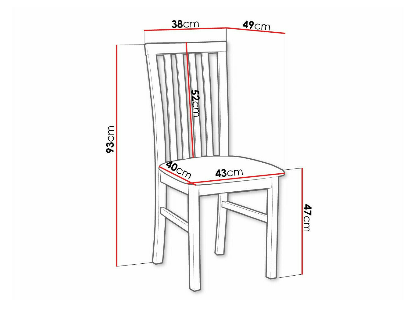 Chaise Victorville 155 (Noyer)