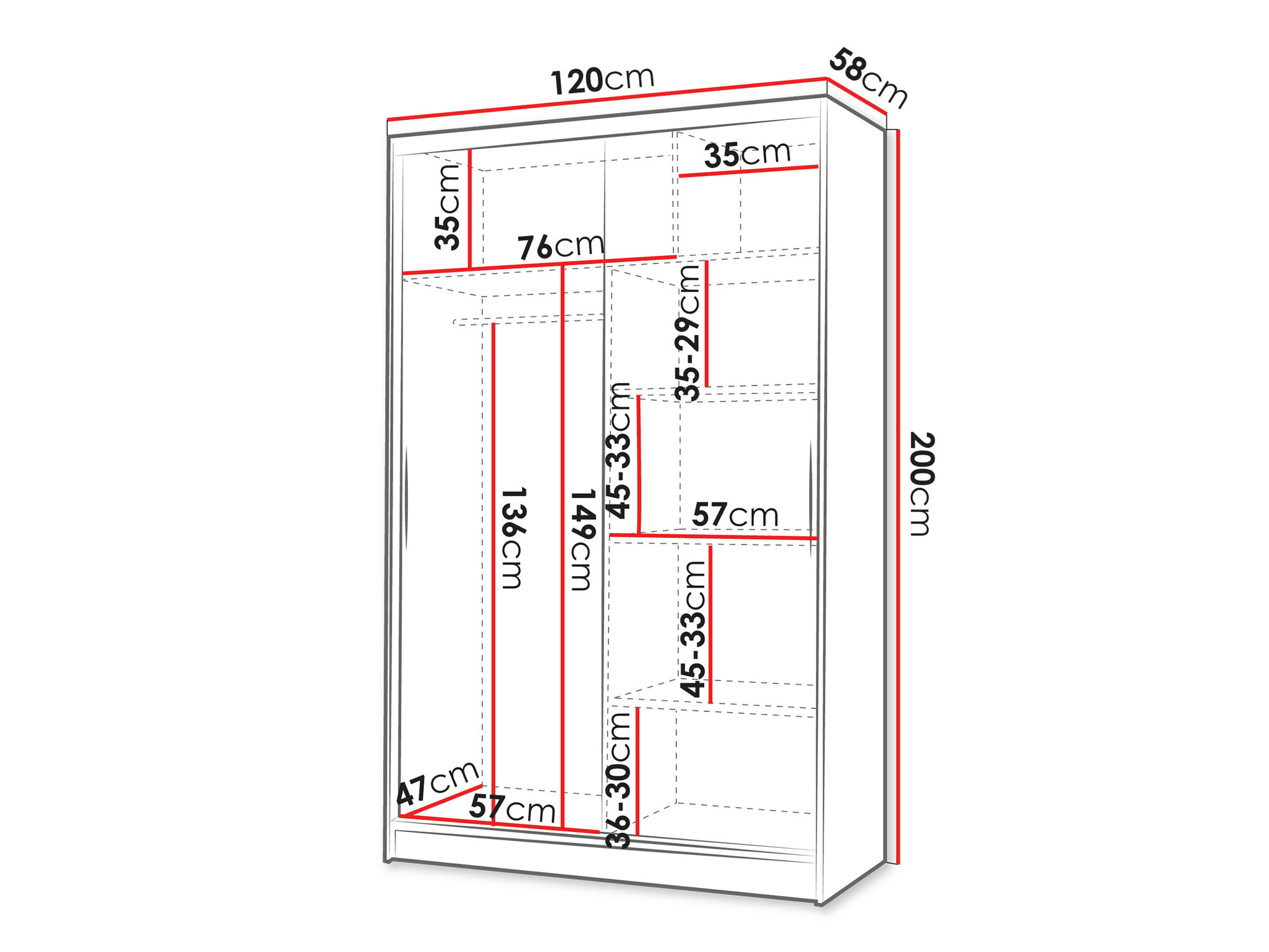 Armoire Closico Salvor III (Blanc)