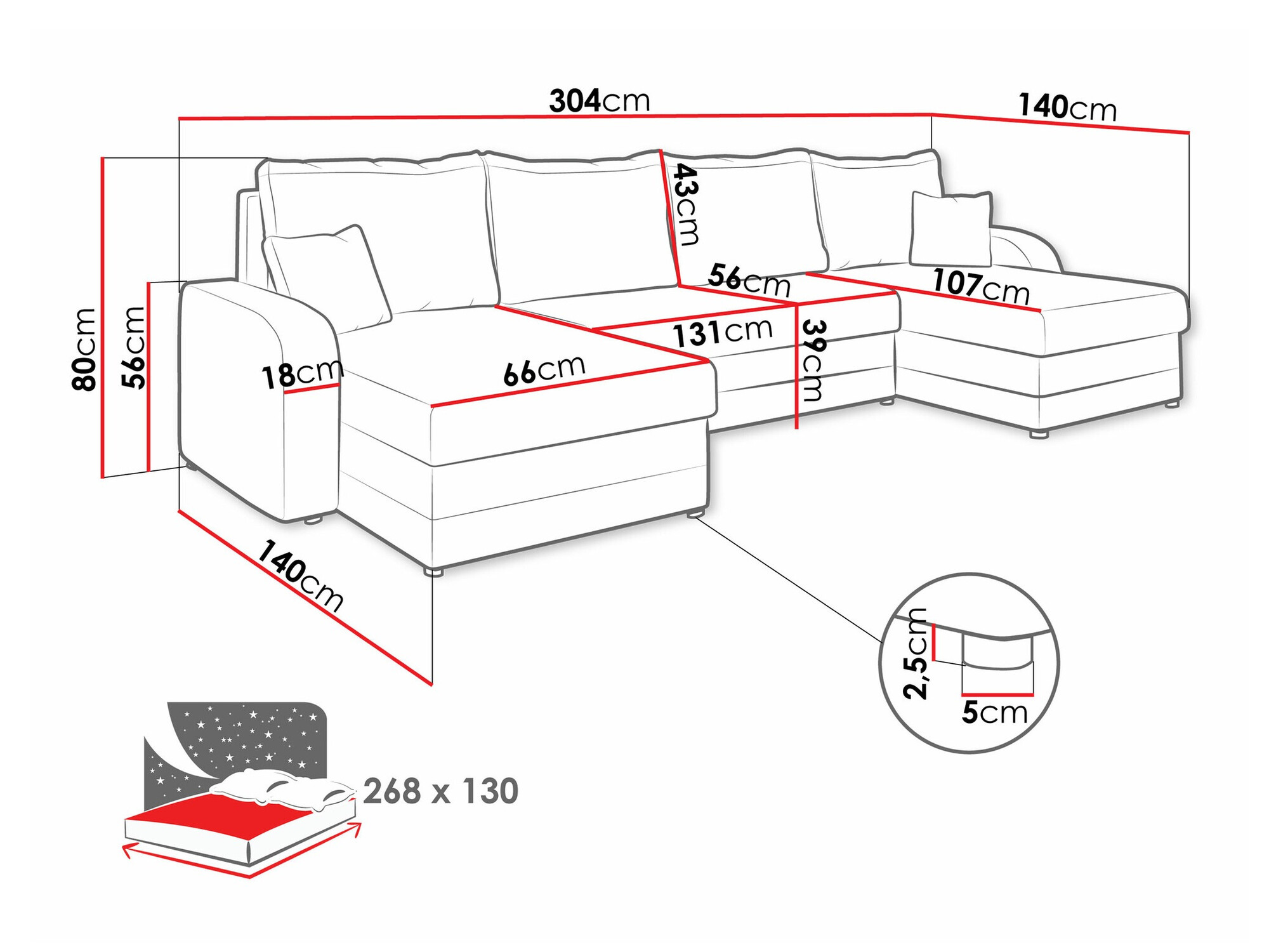 Canapé d'angle Comfivo 297 (Manila 18 + Manila 16)