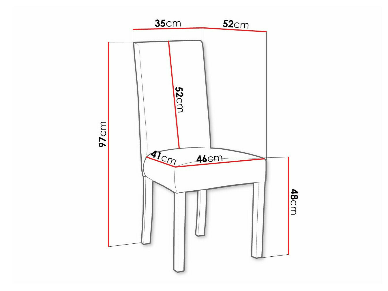 Chaise Victorville 160 (Noir)