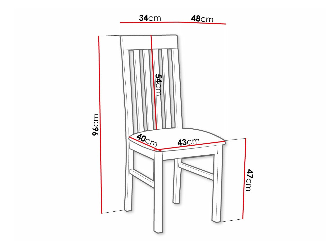 Chaise Victorville 164 (Noix)