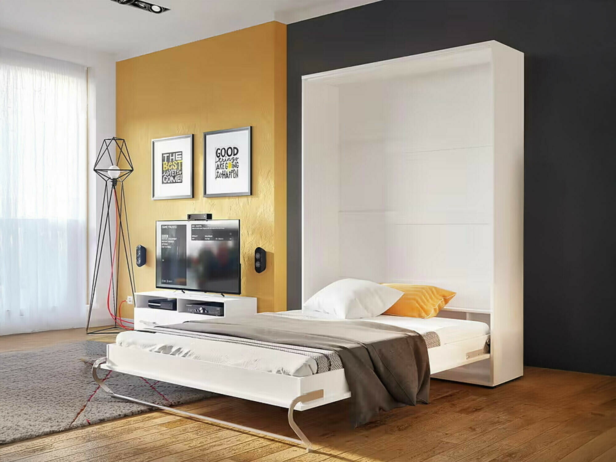 Lit escamotable Concept Pro Lenart VIII (Blanc)