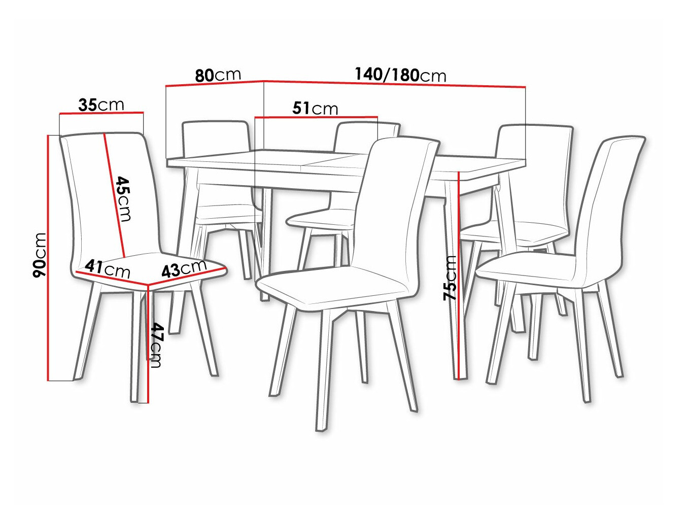 Salle à manger complète Victorville 291 (Sonoma chêne + Blanc)