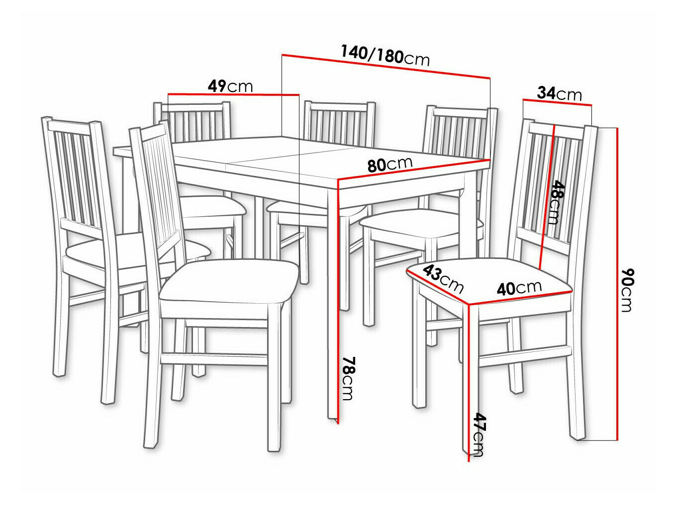 Salle à manger complète Victorville 320 (Soro 28)