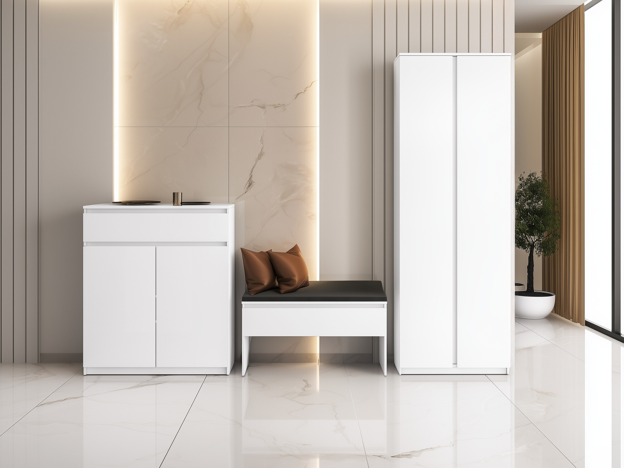 Commode Lorcama 105 (Blanc)