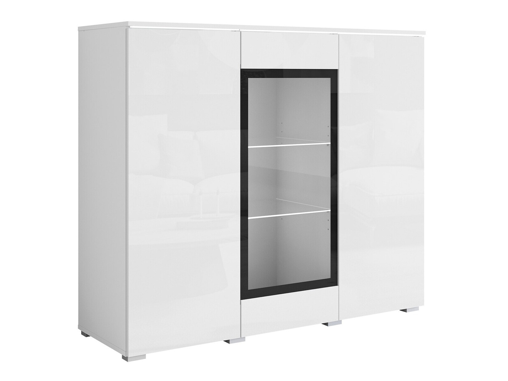 Buffet Mirfivo 103 (Blanc + Blanc brillant)