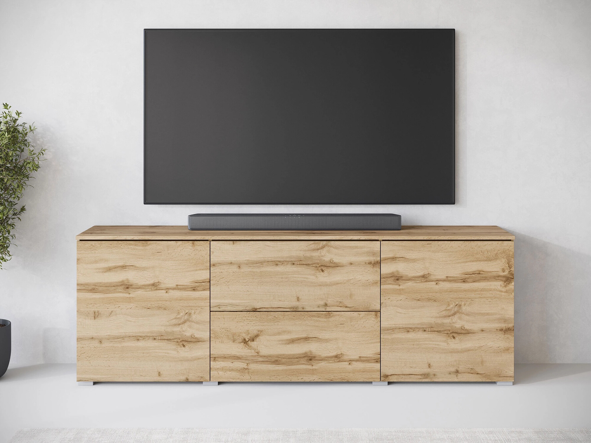Meuble TV Mirfivo 104 (Chêne wotan)