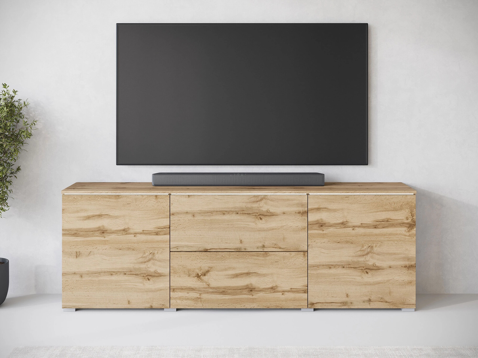 Meuble TV Mirfivo 104 (Chêne wotan)