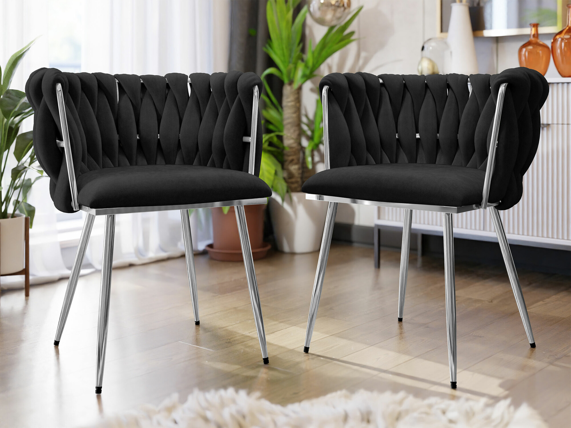 Chaise Comfivo Hilaritas XI (Argent + Noir)